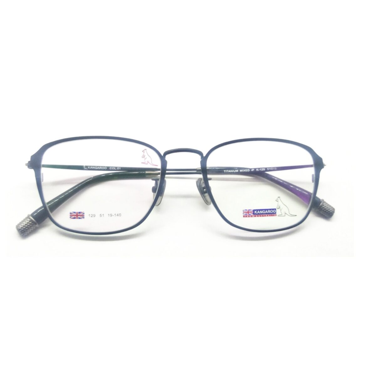 Kangaroo Black Metal Full-RIM Eyeglasses K129 - Image 5