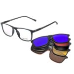 Grey Jack Rectangular TR90 Clip On Glasses 6036 C1
