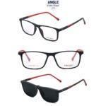 Grey Jack Rectangular TR90 Clip On Glasses 6036 C3 - Image 4