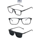 Grey Jack Rectangular TR90 Clip On Glasses 6036 C1 - Image 3