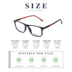 Grey Jack Rectangular TR90 Clip On Glasses 6036 C3 - Image 5