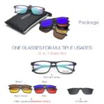 Grey Jack Rectangular TR90 Clip On Glasses 6036 C1 - Image 7