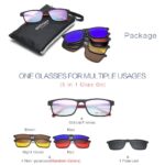 Grey Jack Rectangular TR90 Clip On Glasses 6036 C3 - Image 6