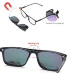 Grey Jack Rectangular TR90 Clip On Glasses 6036 C1 - Image 6