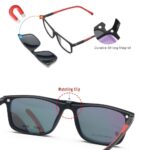 Grey Jack Rectangular TR90 Clip On Glasses 6036 C3 - Image 8
